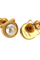 'Gancini' pearl earrings Gold