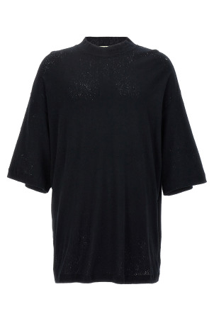 'Distressed Oversized' T-shirt Black