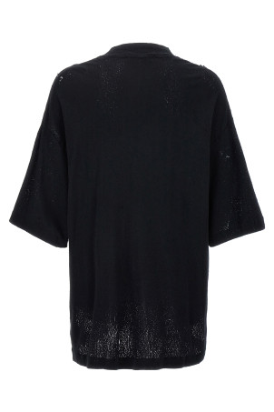 'Distressed Oversized' T-shirt Black