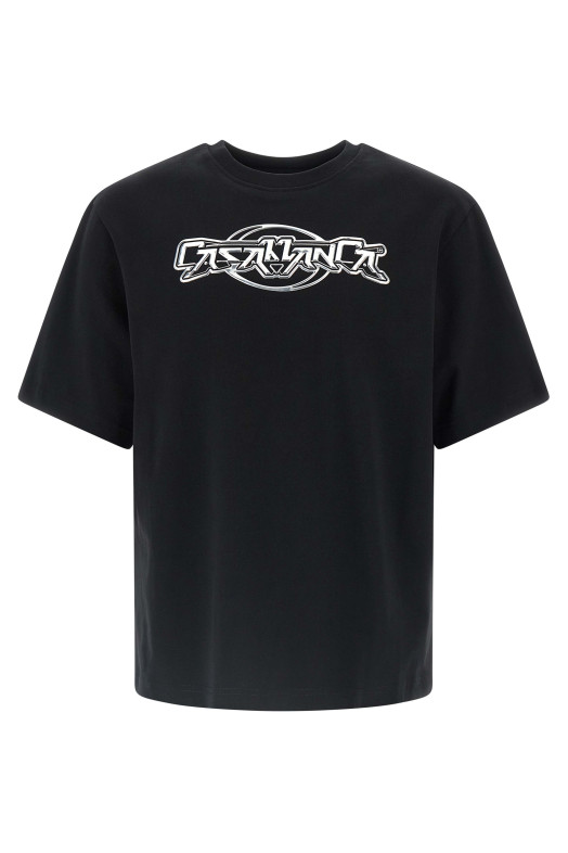 'Casablanca Chrome' T-shirt Black
