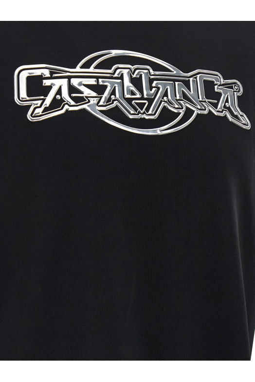 'Casablanca Chrome' T-shirt Black