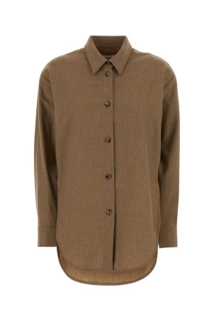 Camel stretch wool blend Goya shirt KHAITE (2430604W604)