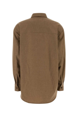 Camel stretch wool blend Goya shirt KHAITE (2430604W604)