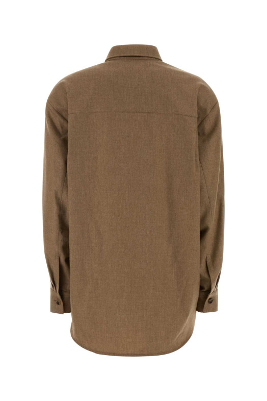 Camel stretch wool blend Goya shirt KHAITE (2430604W604)