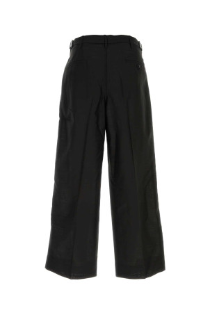 Black wool blend wide-leg pant LEMAIRE (PA1332LF1703)