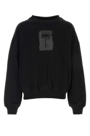 Black cotton sweatshirt Black PALM ANGELS (PAMBA004FL006)