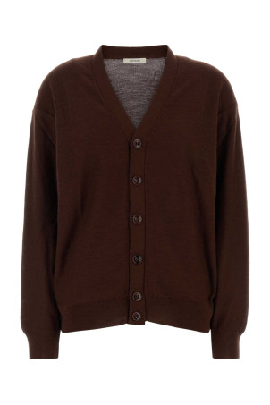Chocolate wool blend cardigan LEMAIRE (PO0052LK1063)
