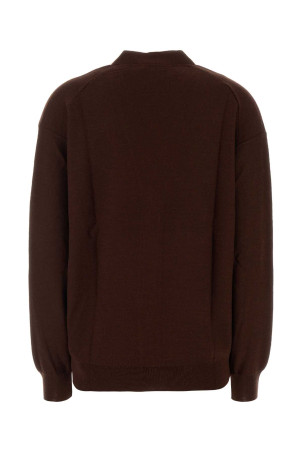 Chocolate wool blend cardigan LEMAIRE (PO0052LK1063)
