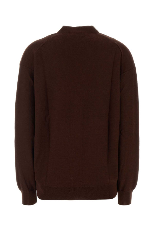 Chocolate wool blend cardigan LEMAIRE (PO0052LK1063)