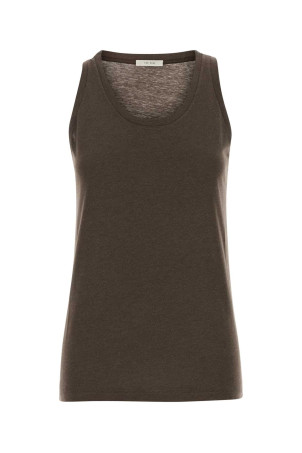 Brown cotton blend Elana tank top THE ROW (R000685K817)