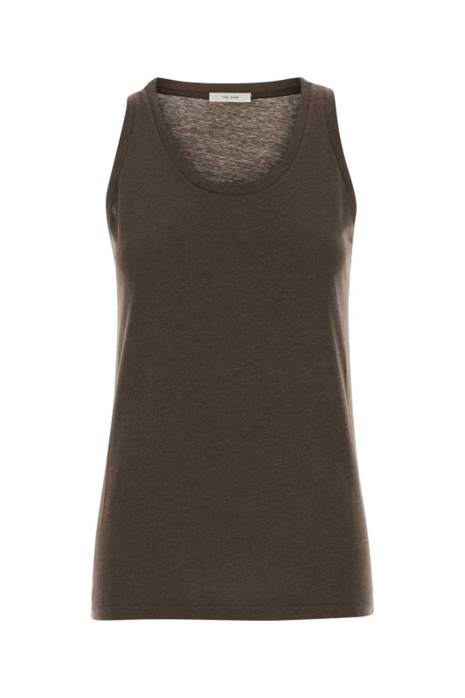 Brown cotton blend Elana tank top THE ROW (R000685K817)