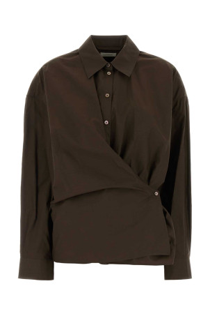 Dark brown cotton blend shirt LEMAIRE (SH1141LF1500)