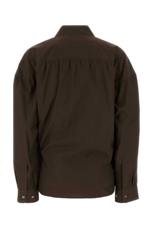 Dark brown cotton blend shirt LEMAIRE (SH1141LF1500)