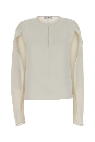Ivory jersey Grazie blouse PT TORINO (TW6SBL170STDMN10)