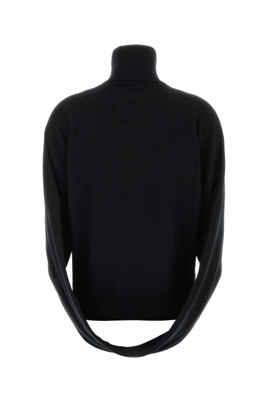 Black cashmere Wrap sweater UMA WANG (UK7132)