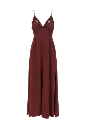 Envers satin dress Bordeaux