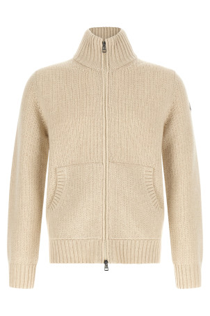 Wool and cashmere cardigan Beige