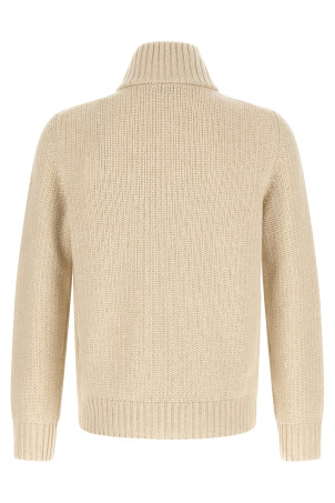 Wool and cashmere cardigan Beige