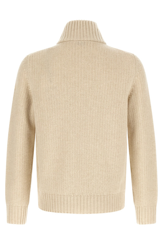 Wool and cashmere cardigan Beige