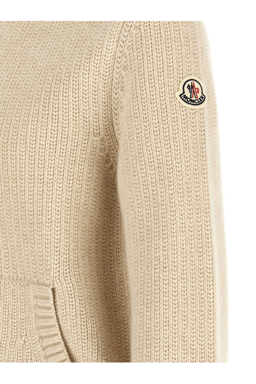 Wool and cashmere cardigan Beige