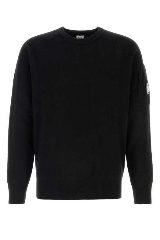 Black wool blend sweater Black C.P. COMPANY (21CMKN096A110149A)