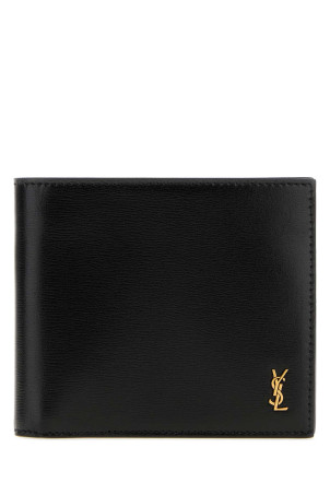 Black leather wallet Black SAINT LAURENT (84795402G0W)
