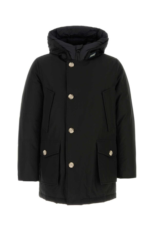 Черная пуховая куртка из смешанного хлопка, черная, WOOLRICH (CFWOOU0483MBUT0001)