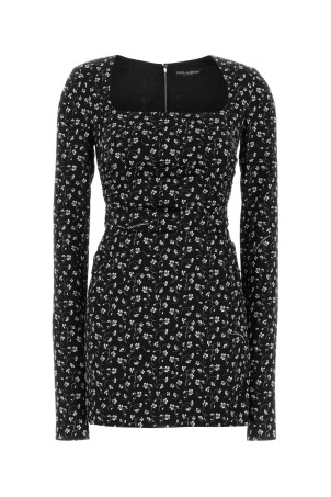 Printed stretch silk mini dress DOLCE & GABBANA (F633ATFSAE5)