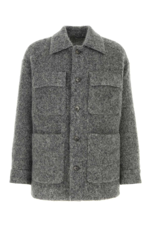 Dark grey alpaca blend jacket DOLCE & GABBANA (G9BHTTHUMS3)