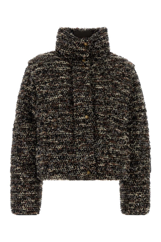 Multicolor bouclÃ© and nylon Poetique down jacket MONCLER (L20931A00212599VR)