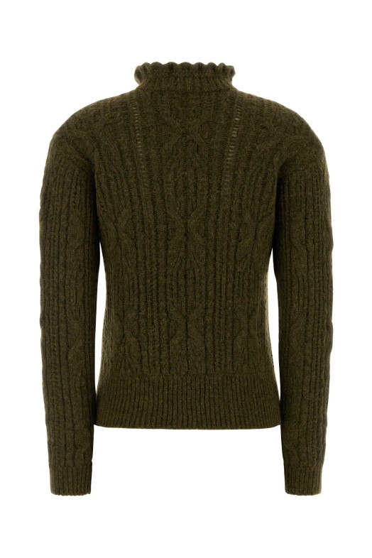 Olive green alpaca blend sweater MONCLER GRENOBLE (L20989C00004M1214)