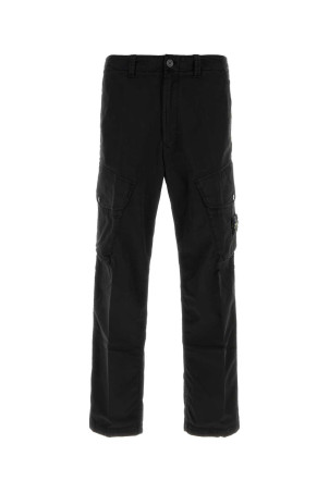 Black stretch cotton cargo pant Black STONE ISLAND (L2S153100003S0A10)