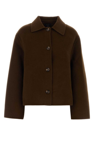 Chocolate wool blend Gyoda overshirt SOEUR (MAN0356GYODA)