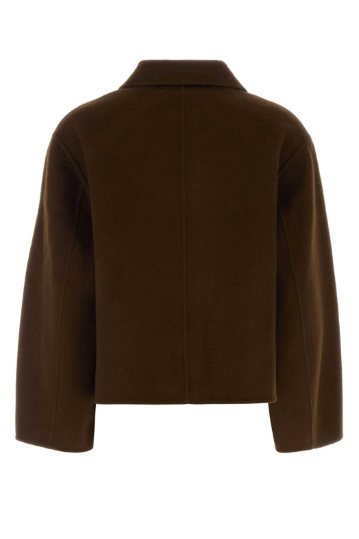 Chocolate wool blend Gyoda overshirt SOEUR (MAN0356GYODA)