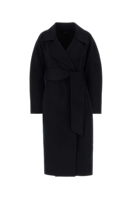 Midnight blue wool blend Harvard coat SOEUR (MAN0503HARVARD)