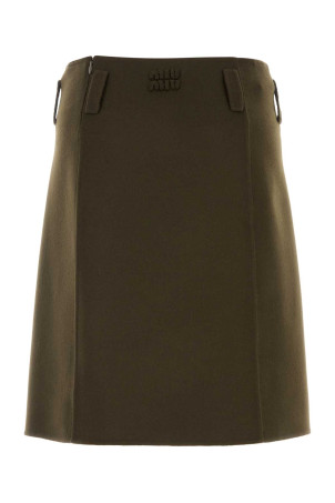 Brown wool blend skirt MIU MIU (MG2751SOOO15Q8)