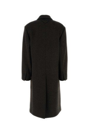 Dark brown wool blend coat PRADA (P654TSOOO6221)