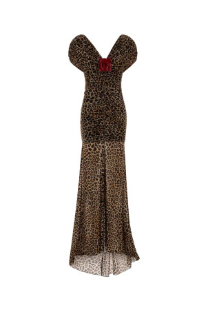 Printed jersey long dress BLUMARINE (RF6074J16192A881A)