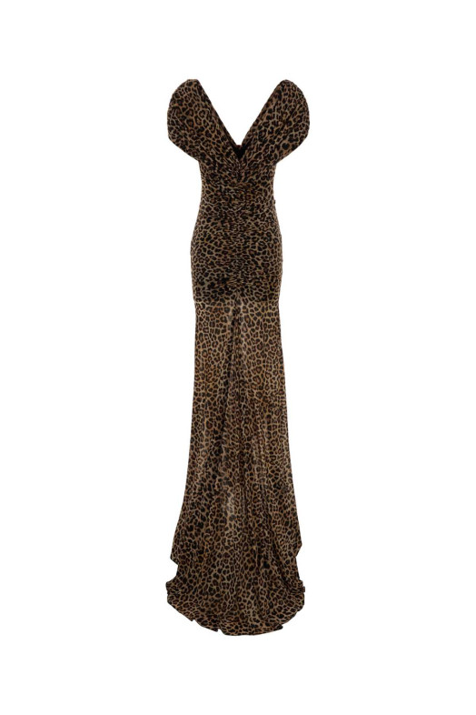 Длинное платье из трикотажа с принтом BLUMARINE (RF6074J16192A881A)