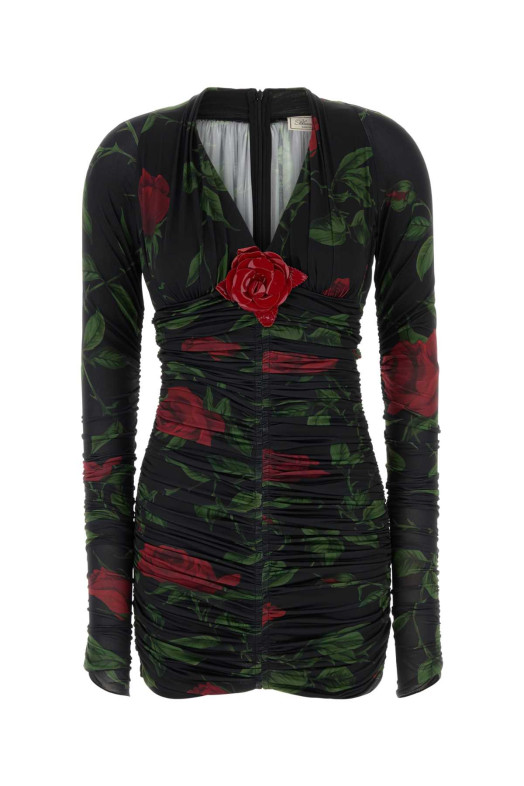 Мини-платье из трикотажа с принтом BLUMARINE (RF6242J1620)