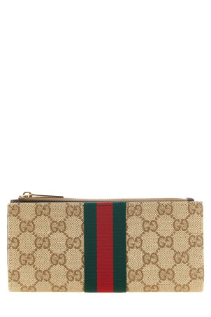 'Web' long wallet Beige