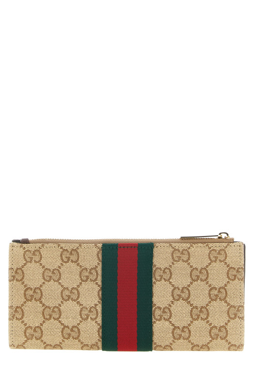 'Web' long wallet Beige