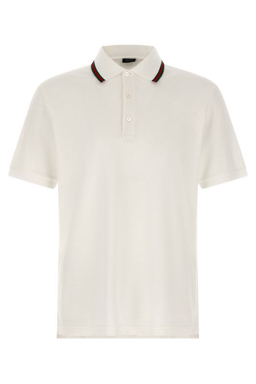 'Nastro Web' polo shirt White