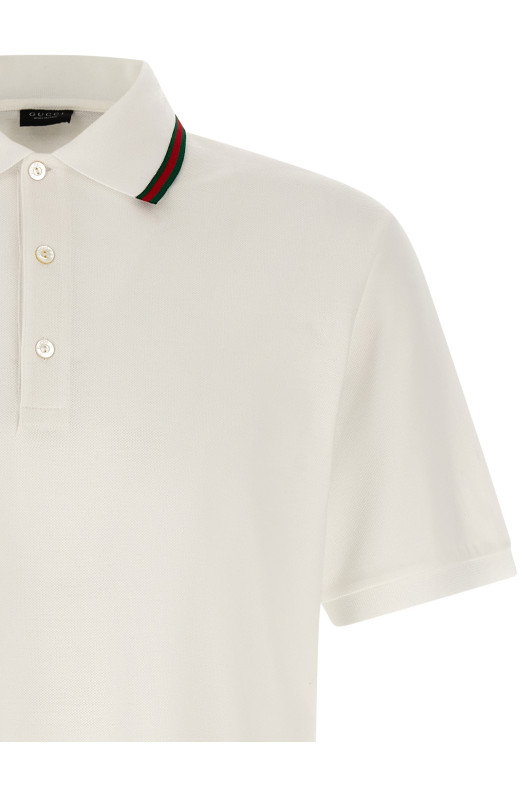 'Nastro Web' polo shirt White