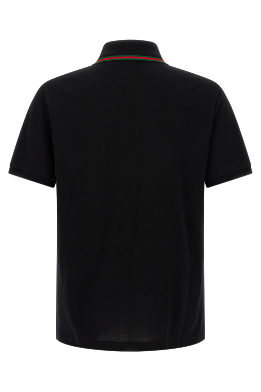 'Nastro Web' polo shirt Black