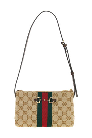 'New Horsebit' mini shoulder bag Beige