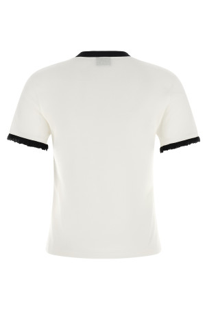 'Gucci Web' print T-shirt with 'Incrocio GG' White