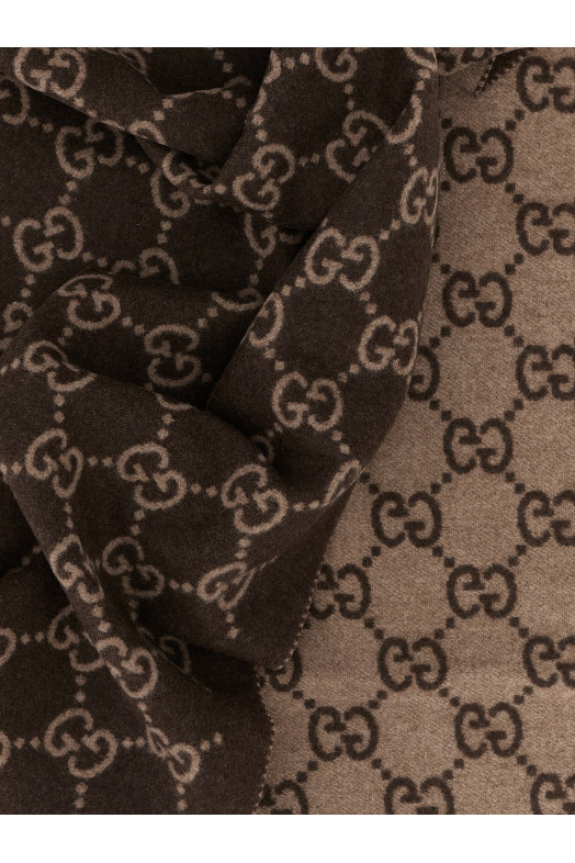 Двусторонний шарф GG, разноцветный GUCCI 8123174GABX2579