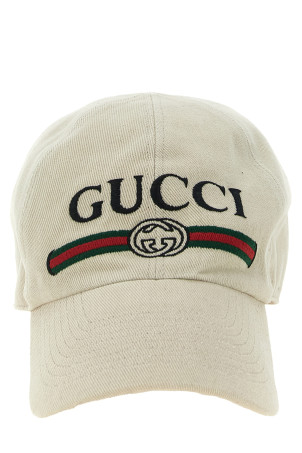 'Gucci Web - Incrocio GG' cap White