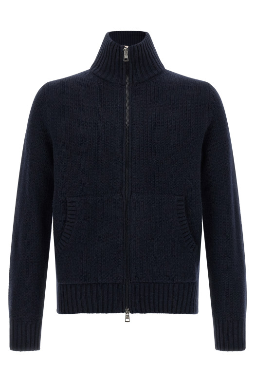 Wool and cashmere cardigan Blue